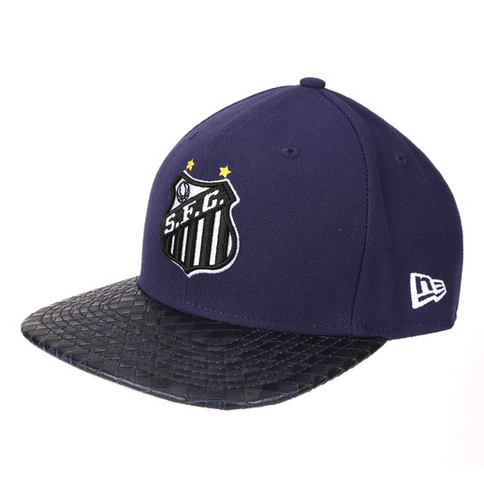 Boné New Era Santos Aba Reta Simbolo Sublima 950 SN - Marinho
