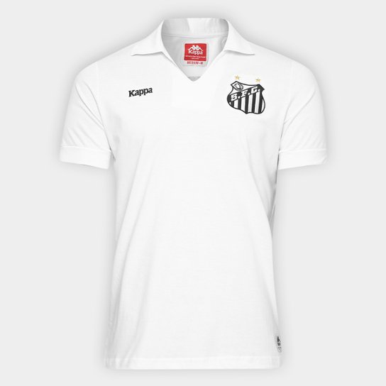 Camisa Polo Authentic Santos Réplica Masculina - Branco