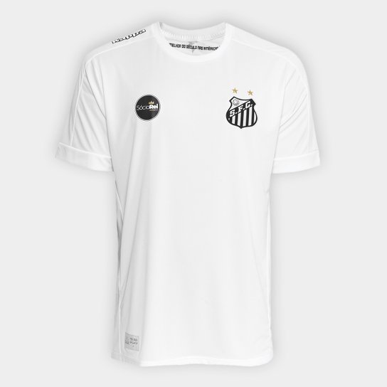 Camisa Santos I Réplica 17/18 Torcedor Kappa Masculina - Branco