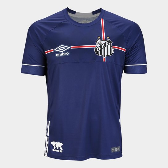 Camisa Santos III 2018 s/n° The Kingdom - Torcedor Umbro Masculina - Marinho+Branco