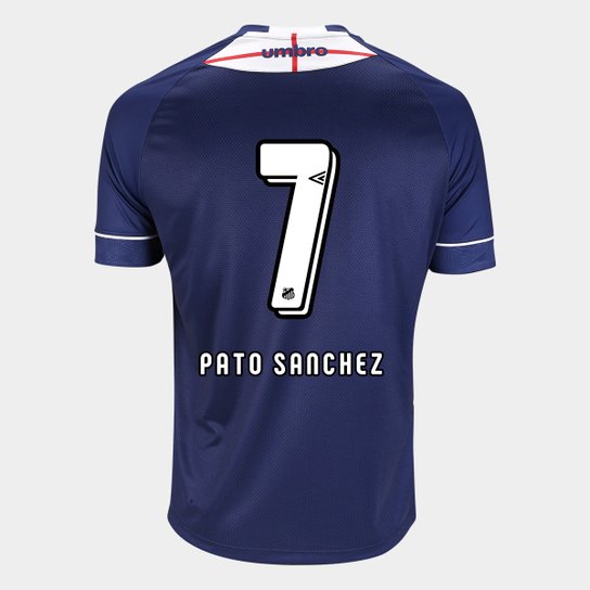 Camisa Santos III 2018 The Kingdom nº 7 Pato Sanchez - Torcedor Umbro Masculina - Marinho+Branco