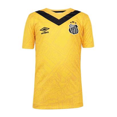 CAMISA UMBRO SANTOS OFICIAL 3 2024 JUVENIL - Amarelo+Preto