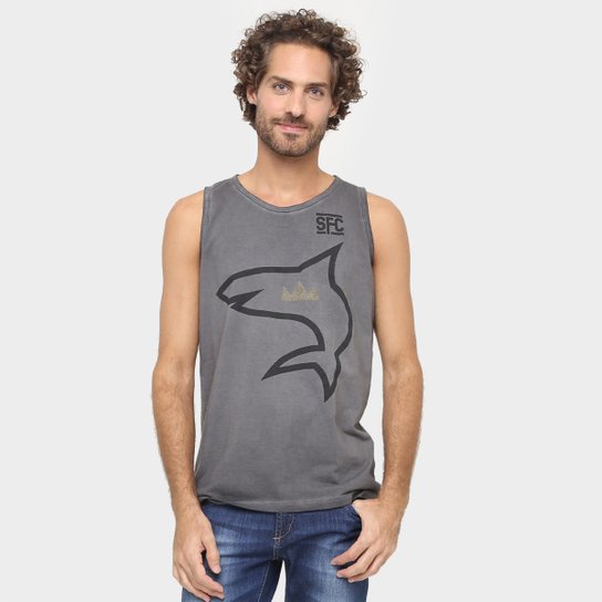Camiseta Regata Santos Futebol Clube II Masculina - Chumbo