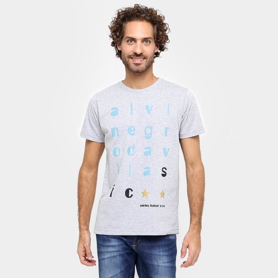 Camiseta Santos Alvinegro da Vila II Masculina - Cinza