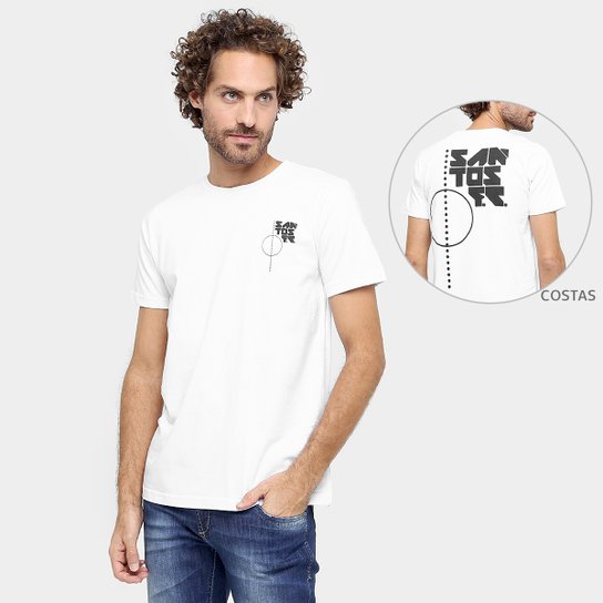 Camiseta Santos Futebol Clube III Masculina - Branco