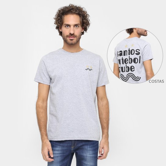 Camiseta Santos Futebol Clube Masculina - Cinza