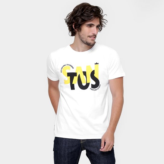 Camiseta Santos Reino do Futebol Masculina - Branco
