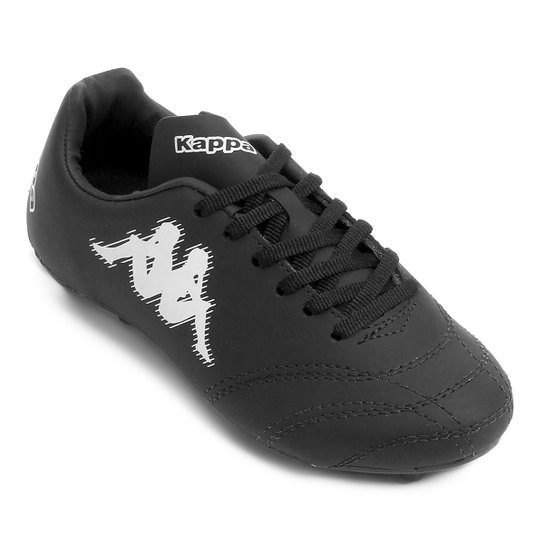 Chuteira Campo Infantil Kappa Piave - Preto+Branco