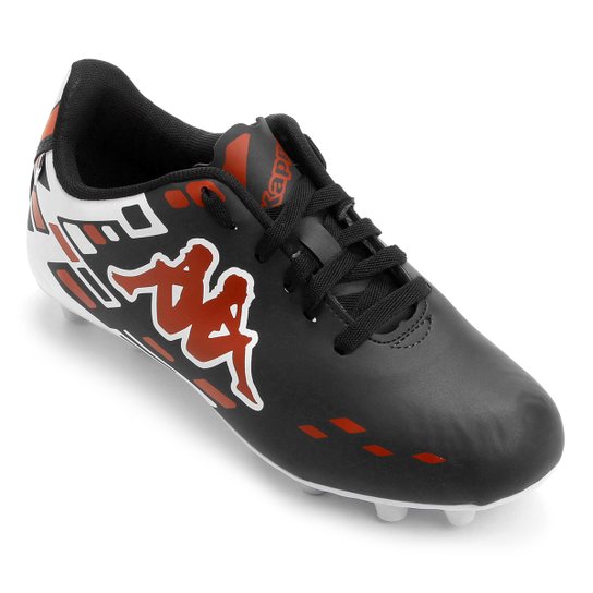 Chuteira Campo Kappa Lumina - Preto+Vermelho