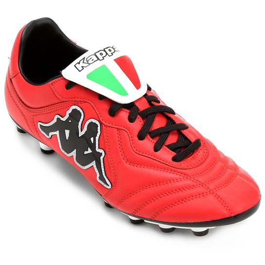 Chuteira Campo Kappa Pelle Couro - Vermelho