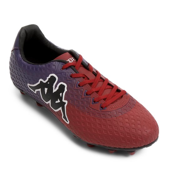 Chuteira Campo Kappa Reno - Roxo+Vermelho
