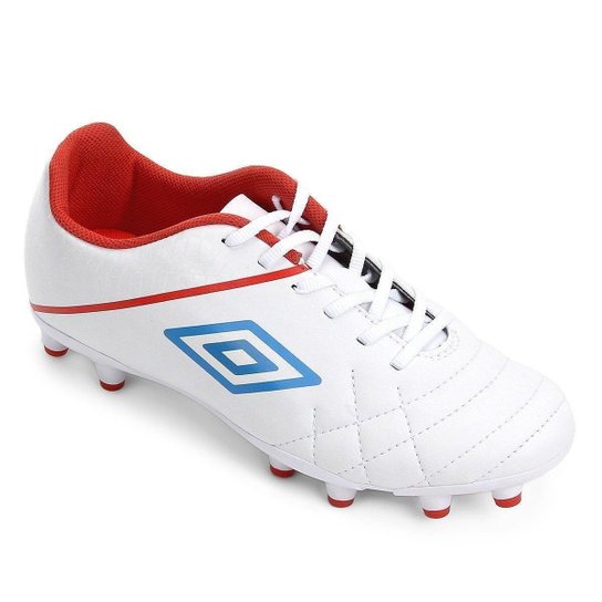 Chuteira Campo Umbro Medusae III League - Branco+Laranja