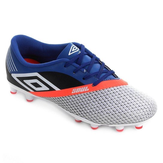 Chuteira Campo Umbro Soul Club - Cinza+Azul