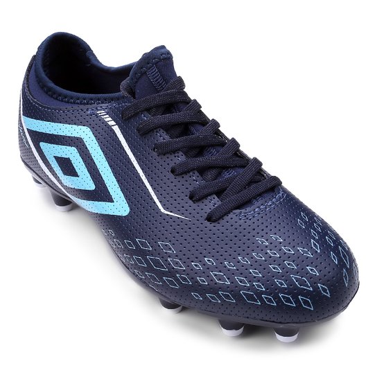 Chuteira Campo Umbro Velox - Marinho+Branco