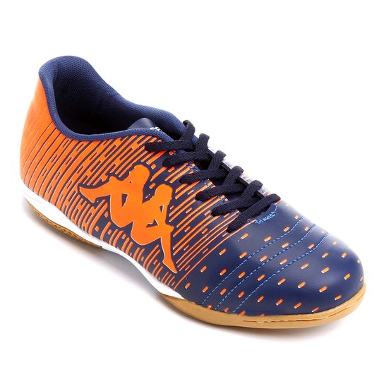 Chuteira Futsal Kappa Adige - Marinho+Laranja
