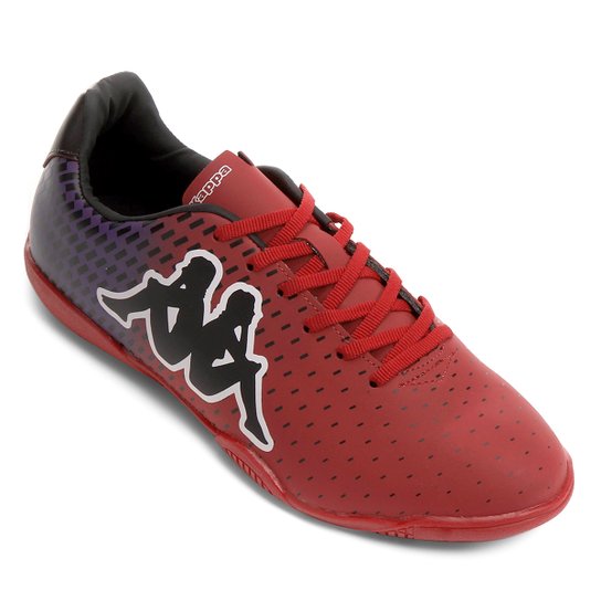 Chuteira Futsal Kappa Lanzo - Roxo+Vermelho