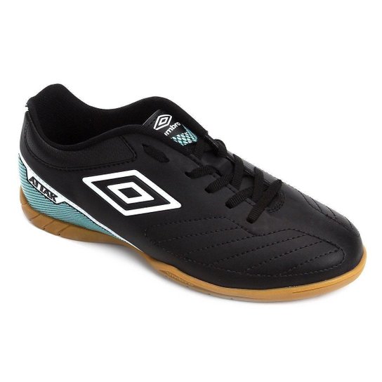 Chuteira Futsal Umbro Attak 2 - Preto+verde