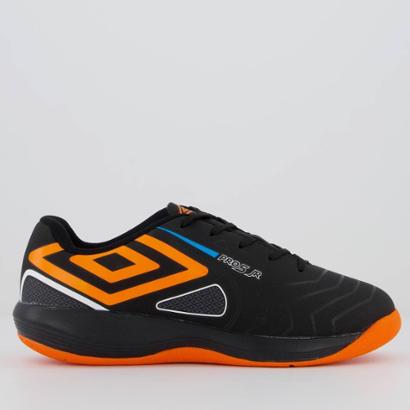 Chuteira Infantil Futsal Umbro Pro 5 Bump Unissex - Laranja+Preto