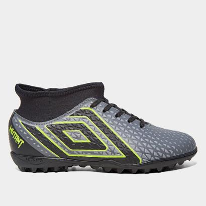 Chuteira Society Infantil Umbro Mutant - Grafite+Preto