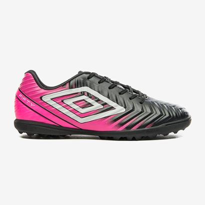 Chuteira Society Umbro Fifty V - Preto+Rosa