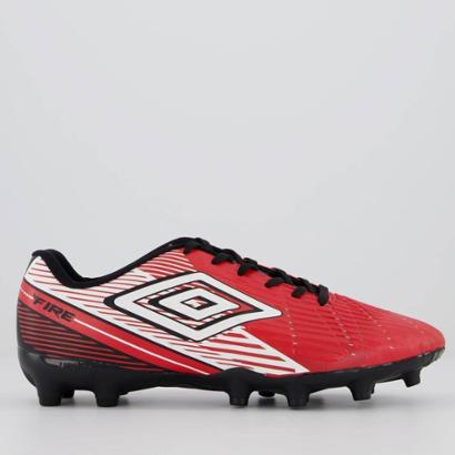 Chuteira Umbro Fire Campo - Vermelho