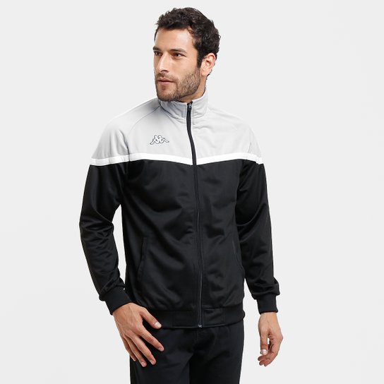 Jaqueta Kappa Dawkins Masculina - Preto+Prata