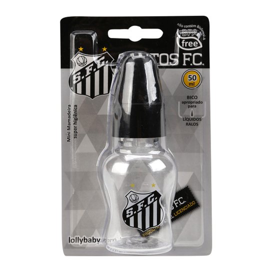 Mamadeira Mini Lolly Baby Santos 50Ml - Preto+Branco