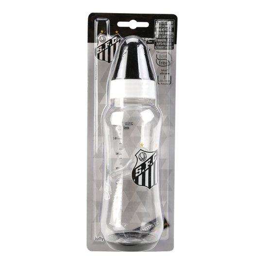 Mamadeira Santos Lolly Baby Sil R 250 ml - Preto+Branco