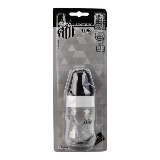 Mamadeira Santos Lolly Baby Sil R 70 ml - Preto+Branco