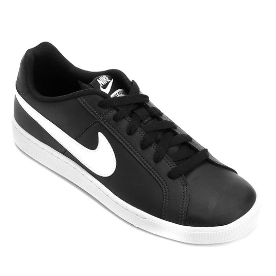 Tênis Couro Nike Court Royale Masculino - Preto+Branco