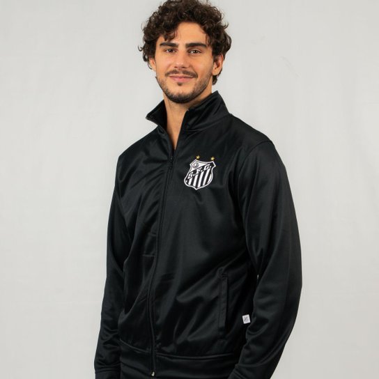 Agasalho Moletom Santos Oficial Esportivo Sintético