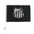 Bandeira Haste Plástico Vidro Carro   Santos - Preto