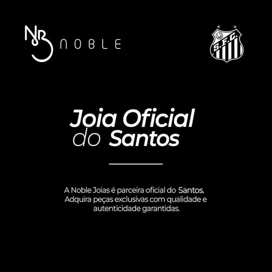 Berloque Prata 925 Santos FC Escudo Oficial Pingente Torcedor Licenciado Compatível Pulseira Pandora