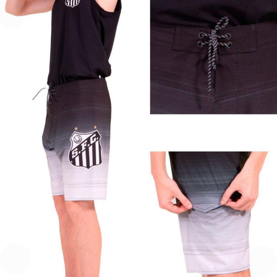 Bermuda Água Santos Oficial Sublimada Masculina