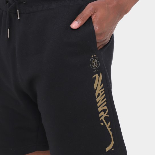 Bermuda de Moletom Santos Futebol Arte Masculina