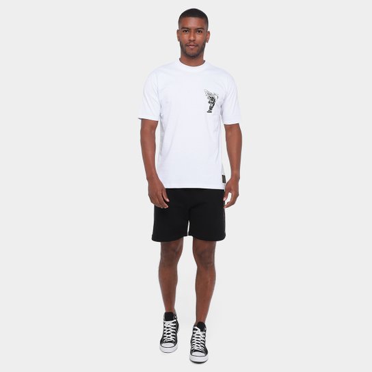 Bermuda de Moletom Santos Futebol Arte Masculina