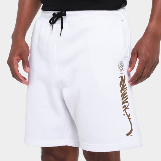 Bermuda de Moletom Santos Futebol Arte Masculina