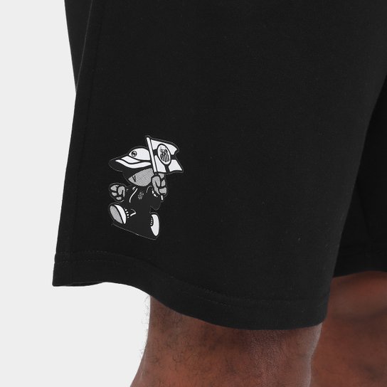 Bermuda de Moletom Santos Pela Bandeira que Ensina Masculina