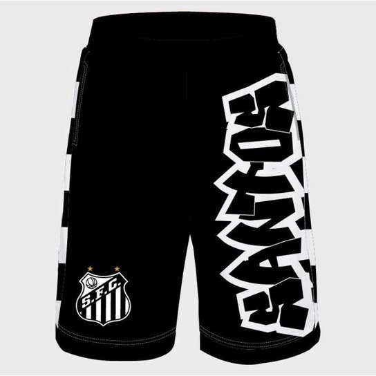 Bermuda do Santos Grafite - Jotaz - Produto Oficial - Masculino - G