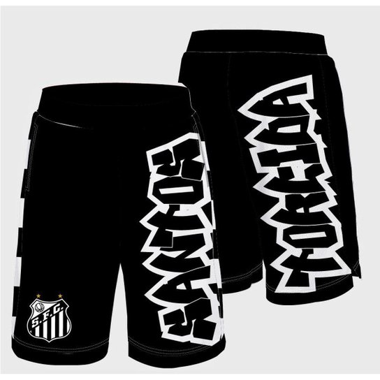 Bermuda do Santos Grafite - Jotaz - Produto Oficial - Masculino - G