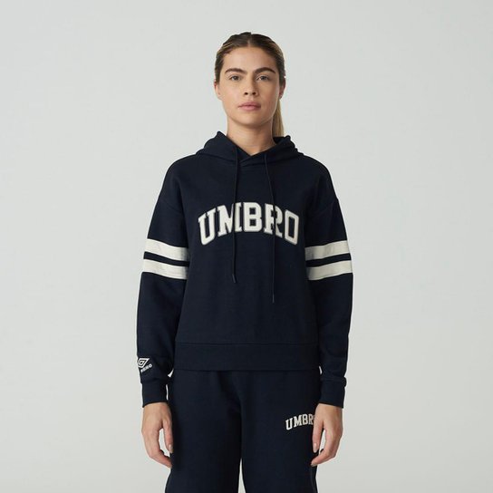 Blusa Moletom Umbro College Concept com Capuz Feminino
