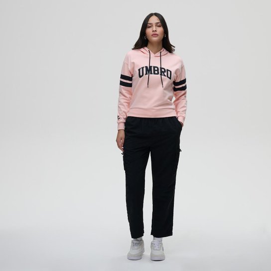 Blusa Moletom Umbro College Concept com Capuz Feminino