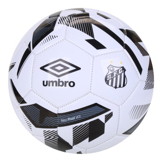Bola de Futebol Campo Santos Umbro Neo Pivot - Branco+Preto