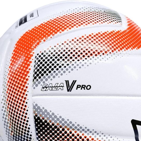 Bola De Futsal Umbro Sala V Pro LNF - Branco e Laranja 4