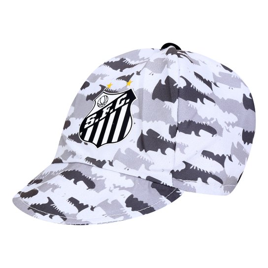 Boné Bebê Santos Camuflado - Cinza+Preto