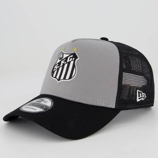 Boné New Era Santos Trucker 940 Cinza