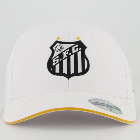 Boné Santos 6 Gomos Branco e Dourado