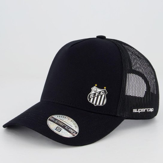 Boné Santos Trucker Preto e Branco