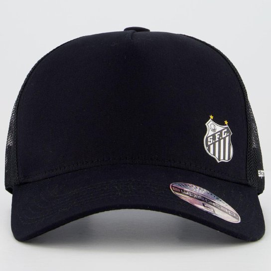 Boné Santos Trucker Preto e Branco