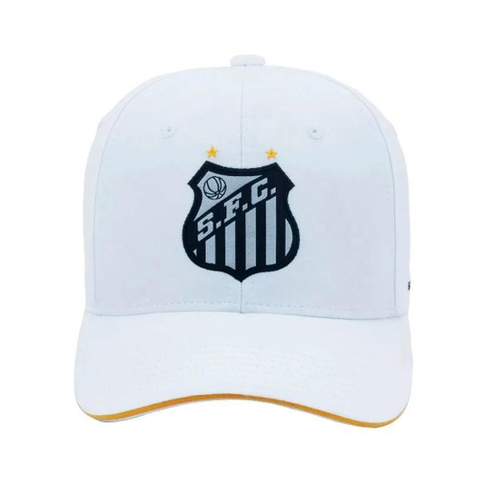 Boné Supercap Santos Escudo Frontal Central Licenciado Branco